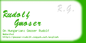 rudolf gmoser business card